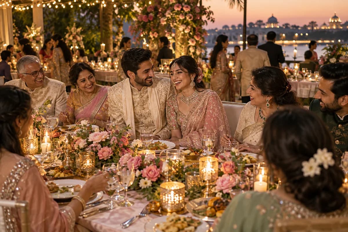 An illustrative wedding reception setting